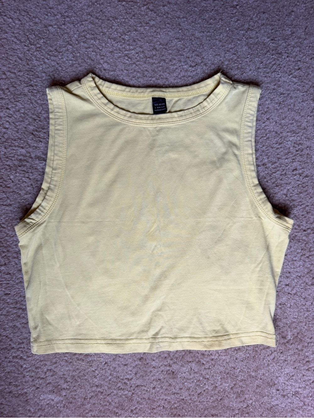Butter Yellow Cropped Tank